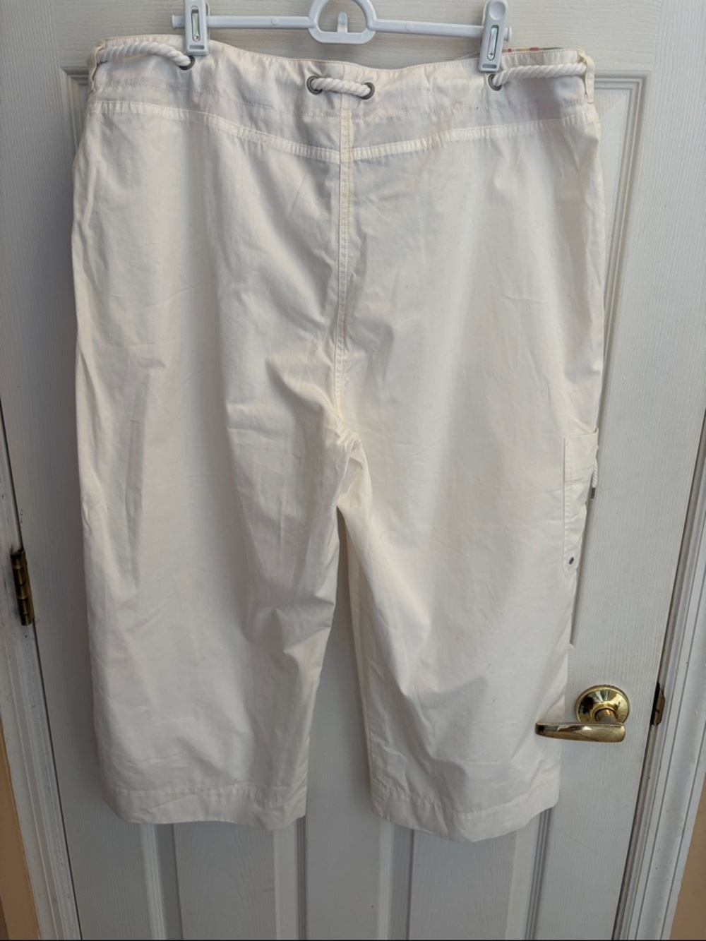 Lauren by Ralph Lauren White Drawstring Cargo Capris NWT size 16 rope- look belt - Picture 6 of 6